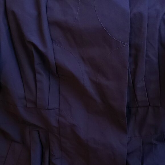 Anthropologie purple trench coat with decorative stitching and buttons - Picture 13 of 13